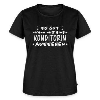 Konditorin Spruch Torte Backen Konditorin Geschenk - Frauen Premium Bio T-Shirt - Schwarz - Vorne - Selfina (174cm)