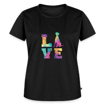 Dalmatian Love - Frauen Premium Bio T-Shirt - Schwarz - Vorne - Selfina (174cm)