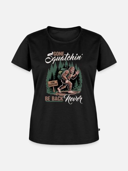 Bigfoot Sasquatch - Frauen Premium Bio T-Shirt - Schwarz