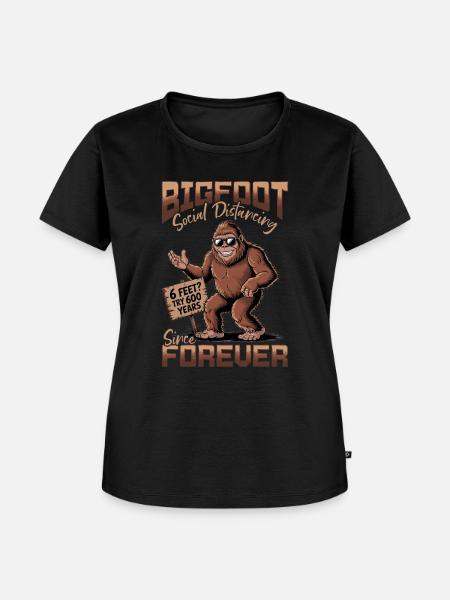 Bigfoot Sasquatch - Frauen Premium Bio T-Shirt - Schwarz