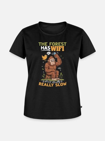 Bigfoot Sasquatch - Frauen Premium Bio T-Shirt - Schwarz
