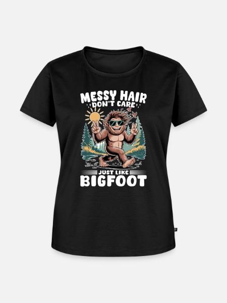 Bigfoot Sasquatch - Frauen Premium Bio T-Shirt - Schwarz