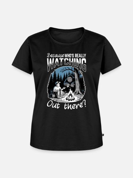 Bigfoot Sasquatch - Frauen Premium Bio T-Shirt - Schwarz