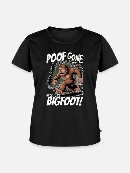 Bigfoot Sasquatch - Frauen Premium Bio T-Shirt - Schwarz