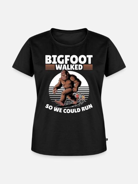 Bigfoot Sasquatch - Frauen Premium Bio T-Shirt - Schwarz
