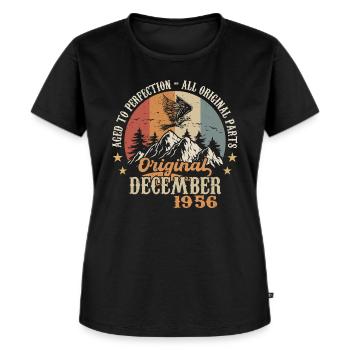 Dezember 1956 Jubiläum 1956 Legenden Dezember - Frauen Premium Bio T-Shirt - Schwarz - Vorne - Selfina (174cm)