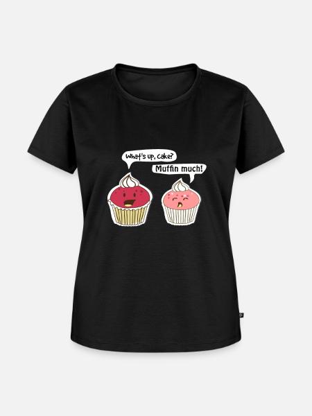 Muffin Konversation - Frauen Premium Bio T-Shirt - Schwarz
