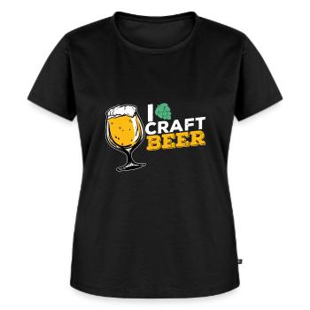 Craft Beer - Frauen Premium Bio T-Shirt - Schwarz - Vorne - Selfina (174cm)