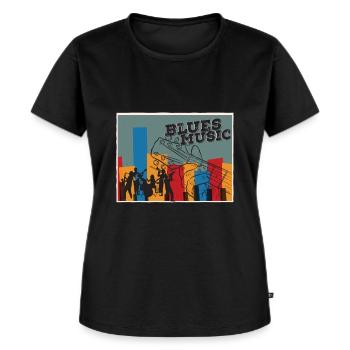 Blues - Frauen Premium Bio T-Shirt - Schwarz - Vorne - Selfina (174cm)