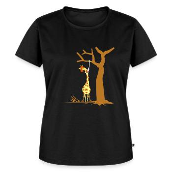Giraffe macht Selbstmord lustige Geschenkidee - Frauen Premium Bio T-Shirt - Schwarz - Vorne - Selfina (174cm)