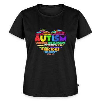 autism - Women's Premium Organic T-shirt - black - Front - Selfina (174cm)
