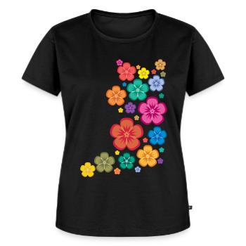 chemise floraux - T-shirt Premium bio Femme - noir - Devant - Selfina (174cm)
