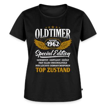 Oldtimer Baujahr 1962 Geburtsjahr Geburtstag - Frauen Premium Bio T-Shirt - Schwarz - Vorne - Selfina (174cm)