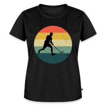 Innebandy Homme Floorball Floorball Floorball Spie - T-shirt Premium bio Femme - noir - Devant - Selfina (174cm)