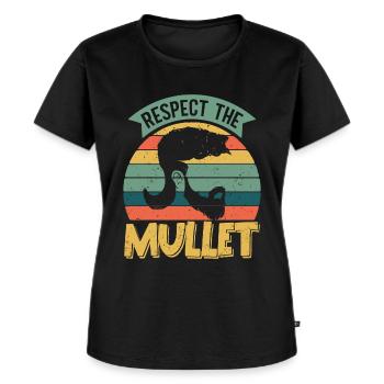 Mullet Frisur Vokuhila Frisur - Frauen Premium Bio T-Shirt - Schwarz - Vorne - Selfina (174cm)