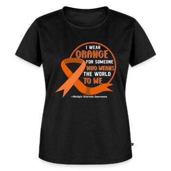 Multiple Sklerose Awareness Day Multiple Sklerose - Frauen Premium Bio T-Shirt - Schwarz - Vorne - Selfina (174cm)