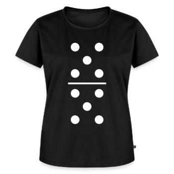 Domino Gruppenkostüm 5 5 Fasching Geschenk T-Shirt - Frauen Premium Bio T-Shirt - Schwarz - Vorne - Selfina (174cm)