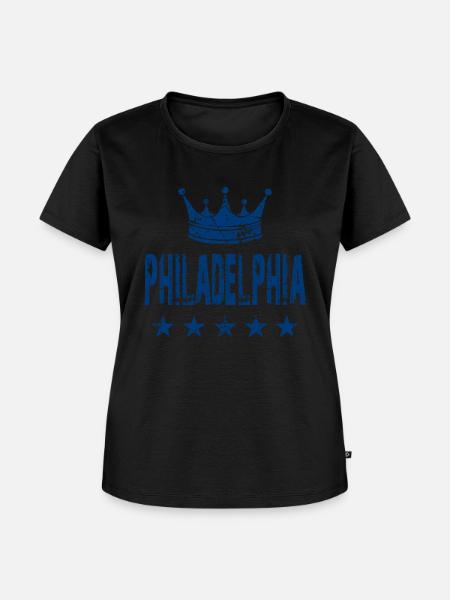 Philadelphia Krone Sterne - Frauen Premium Bio T-Shirt - Schwarz