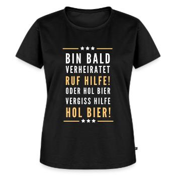 Verheiratet Braut Bräutigam Geschenk Bier - Frauen Premium Bio T-Shirt - Schwarz - Vorne - Selfina (174cm)