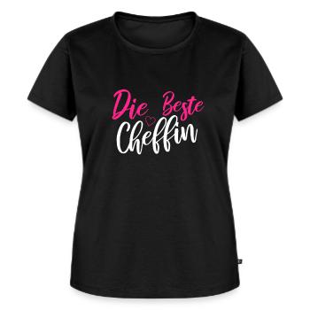 Die Beste Chefin - Frauen Premium Bio T-Shirt - Schwarz - Vorne - Selfina (174cm)