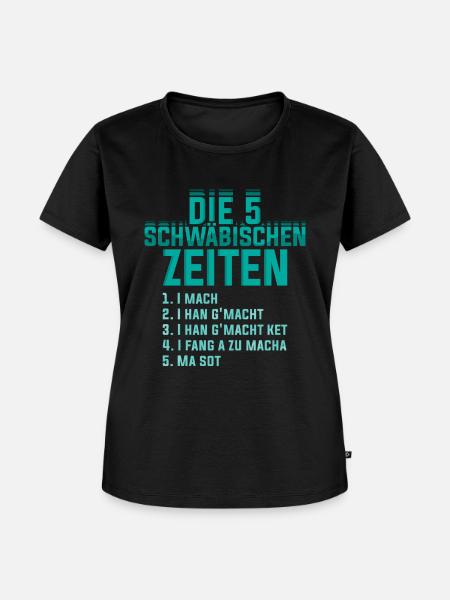 Die 5 Schwäbischen Zeiten - Frauen Premium Bio T-Shirt - Schwarz
