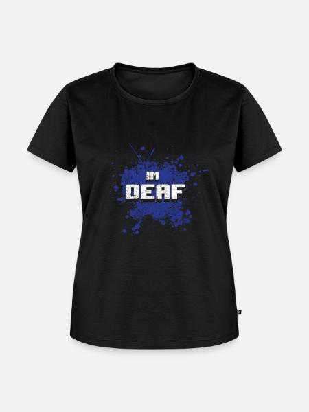 Taub Taubstumm - Frauen Premium Bio T-Shirt - Schwarz
