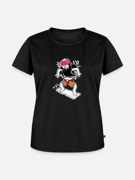 Hippie Surfer (dunkler Hintergrund) - Frauen Premium Bio T-Shirt - Schwarz