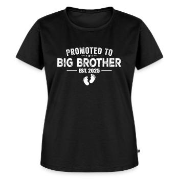 Promoted To Big Brother est 2025 - Big Brother - T-shirt Premium bio Femme - noir - Devant - Selfina (174cm)