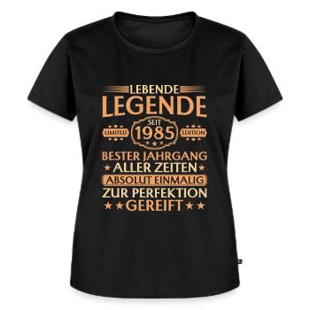 Lebende Legende seit 1985 - 40. Geburtstag - Frauen Premium Bio T-Shirt - Schwarz - Vorne - Selfina (174cm)