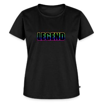 Legende - Frauen Premium Bio T-Shirt - Schwarz - Vorne - Selfina (174cm)