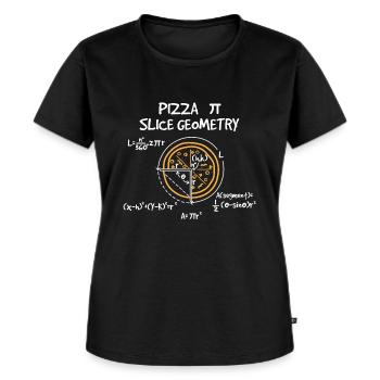 Pizza Mathe - Frauen Premium Bio T-Shirt - Schwarz - Vorne - Selfina (174cm)