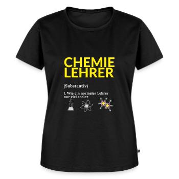 Chemielehrer Chemie Lehrer Spruch Schule Geschenk - Frauen Premium Bio T-Shirt - Schwarz - Vorne - Selfina (174cm)