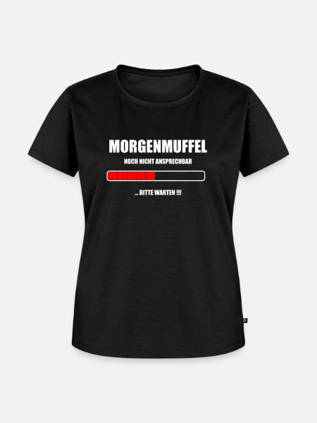 Morgenmuffel Loading - Frauen Premium Bio T-Shirt - Schwarz