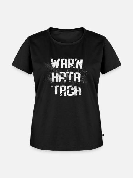 Warn hata tach - Frauen Premium Bio T-Shirt - Schwarz
