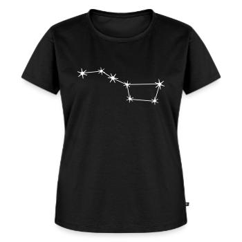 Sternbild Großer Bär / Wagen Konstellation - Frauen Premium Bio T-Shirt - Schwarz - Vorne - Selfina (174cm)