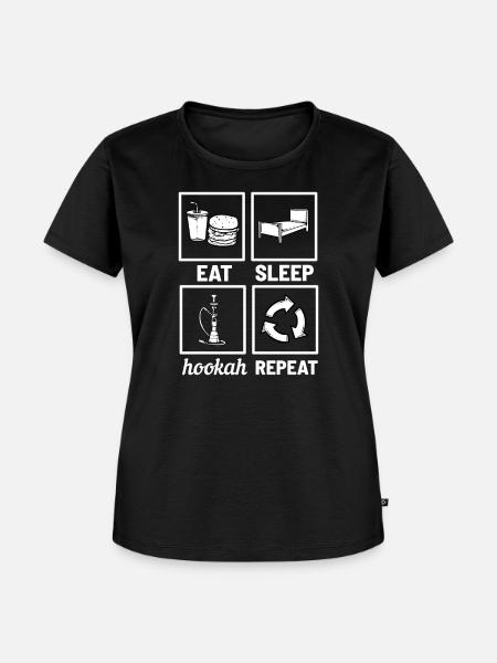 Wasserpfeife - Frauen Premium Bio T-Shirt - Schwarz
