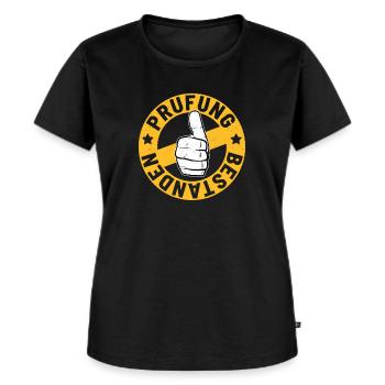 Prufung Bestanden - Frauen Premium Bio T-Shirt - Schwarz - Vorne - Selfina (174cm)
