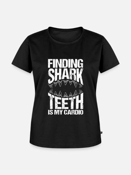 Haifischzähne Fossil Sammler - Frauen Premium Bio T-Shirt - Schwarz