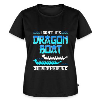Drachenboot Lustig & Dragonboat Paddeln - Frauen Premium Bio T-Shirt - Schwarz - Vorne - Selfina (174cm)