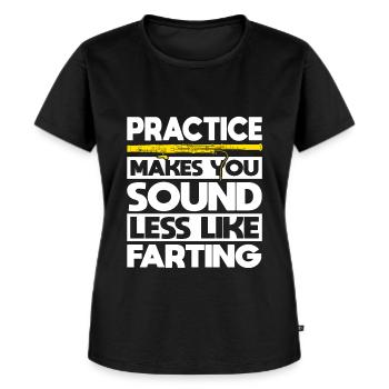 Fagott spielen Orchester Fagottist - Frauen Premium Bio T-Shirt - Schwarz - Vorne - Selfina (174cm)
