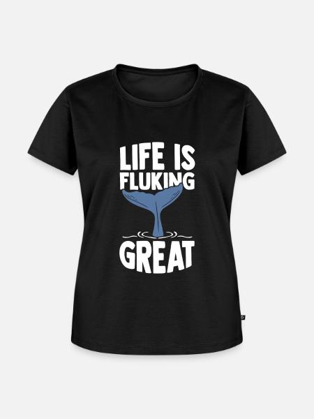 Wal Schwanzflosse Meeressäuger Ozean - Frauen Premium Bio T-Shirt - Schwarz