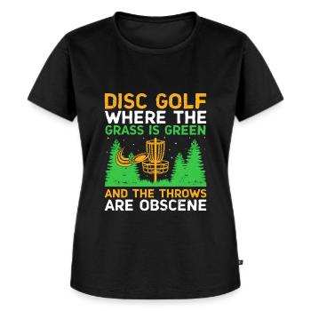 Disc Golf Player Disc Golfer Frisbee Player Par Pu - T-shirt Premium bio Femme - noir - Devant - Selfina (174cm)