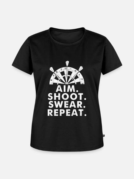 dart spielen - Frauen Premium Bio T-Shirt - Schwarz