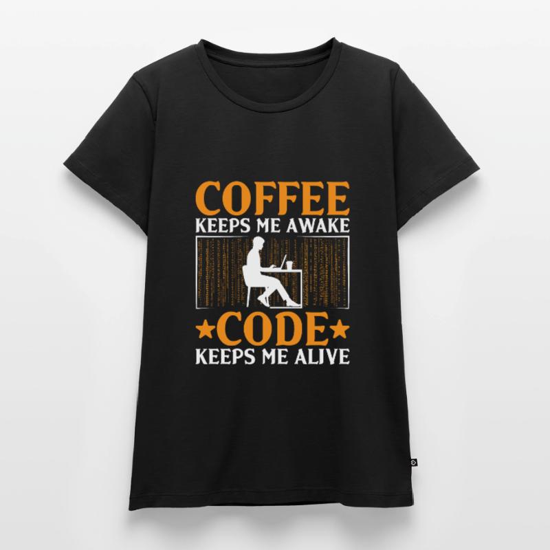 Kaffee-Codierung Programmierer Programmierer Entwickler Nerd Coff Frauen Premium Bio T-Shirt