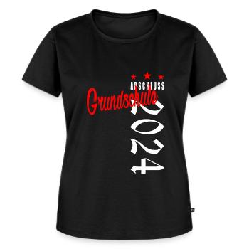 Abschluss 2024 Grundschule - Frauen Premium Bio T-Shirt - Schwarz - Vorne - Selfina (174cm)