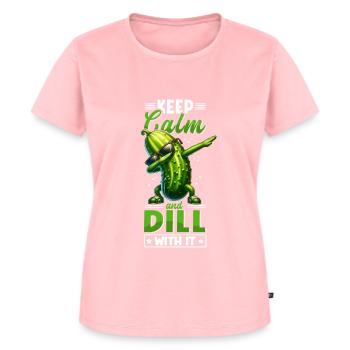 Saure Gurke Salatgurke Lustige Gurken - Frauen Premium Bio T-Shirt - Rosa - Vorne - AI Model Female 172 dark (172cm)
