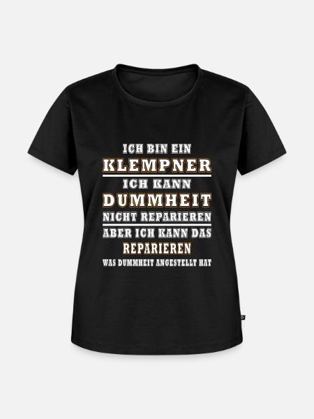 Klempner Dummheit Reparaturen - Frauen Premium Bio T-Shirt - Schwarz
