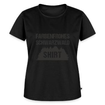 Schwarzwälder Trachten Schwarzwald - Frauen Premium Bio T-Shirt - Schwarz - Vorne - Selfina (174cm)
