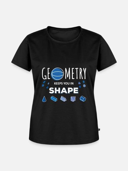 Geometrie Spruch - Frauen Premium Bio T-Shirt - Schwarz