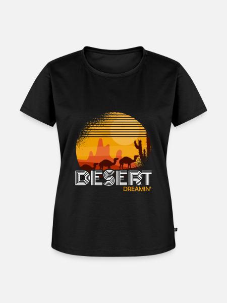 Wüste - Frauen Premium Bio T-Shirt - Schwarz